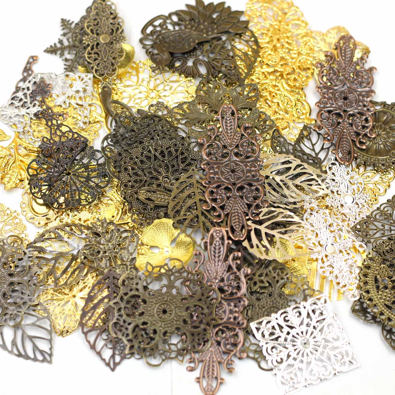 Embellishment Crafts - Ozdoby Złącza Losowy Mieszany Trójkątny Kwiatowy