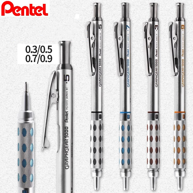 Pentel Pen Graphgear - Japan Pentel Graphgear 1000 metalowy ołówek
