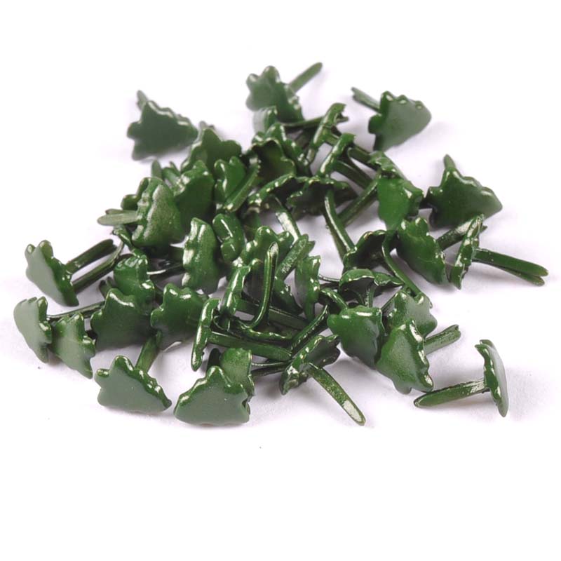 Christmas Craft Embellishment - 50 sztuk Mini choinki Brads Scrapbooking