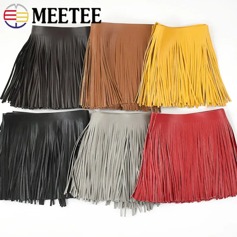 Fringe Ribbon Sewing - 1 metr Meetee 10-30cmX5mm PU skórzane