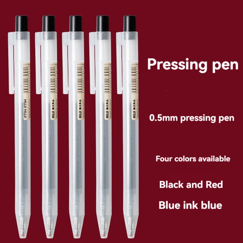 Muji Stationery Gel Pen - Wkład do długopisu żelowego 0.5mm Niebieski/Czarny/Ciemnoniebieski/Czerwony
