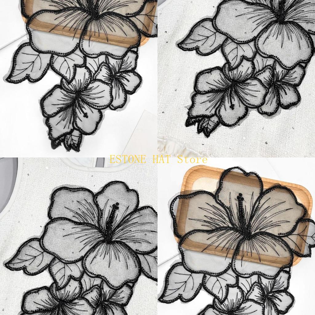 Applique Patch Flower - 49MF kwiatowe naszywki elegancki kwiat zroszony