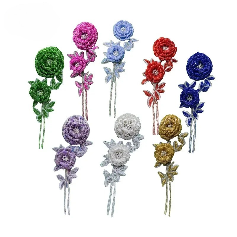 Applique Patch Flower - Nowe, wielokolorowe, ręcznie robione kwiaty na