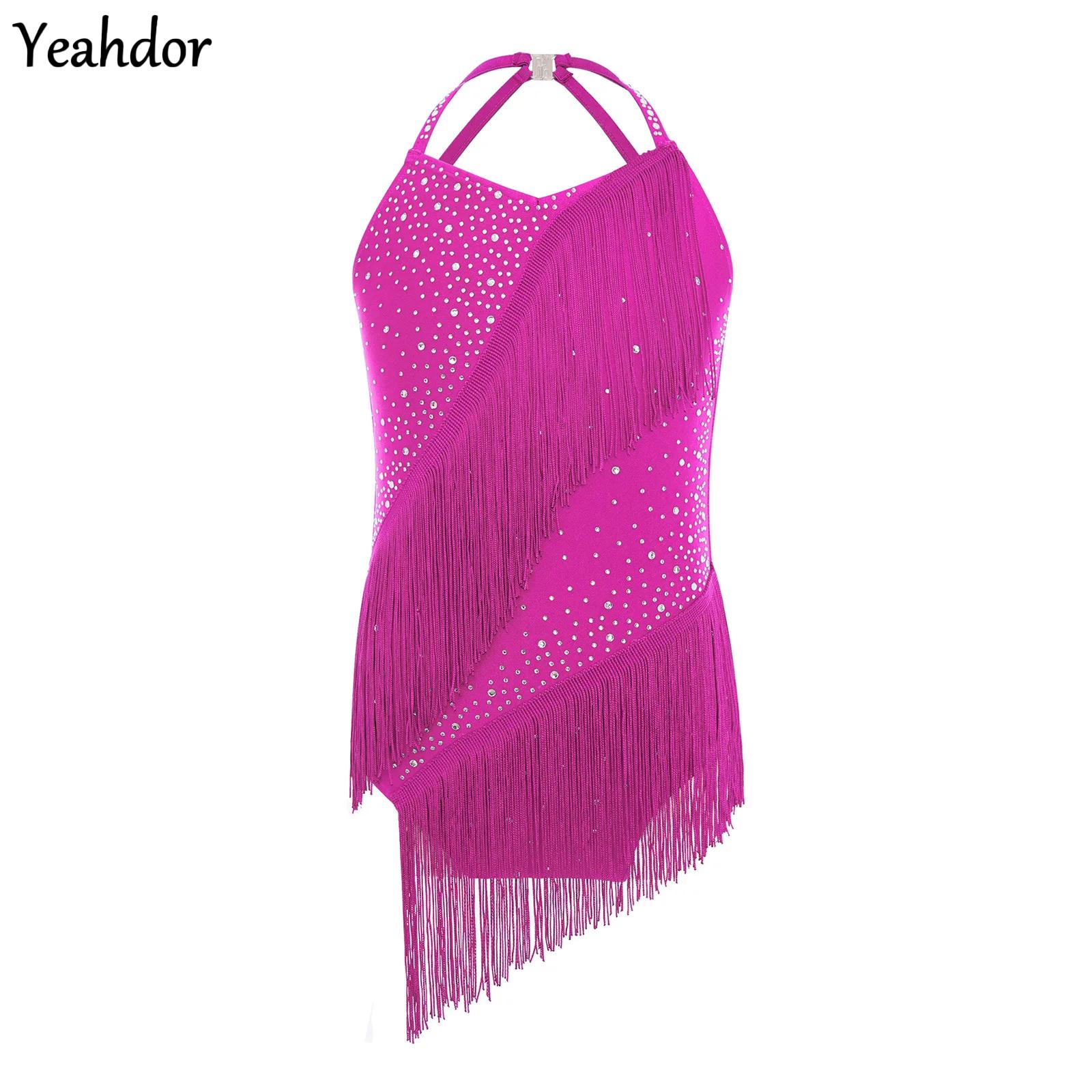 Rhinestone Banding Trim - Dziewczęcy strój do tańca latynoamerykańskiego z