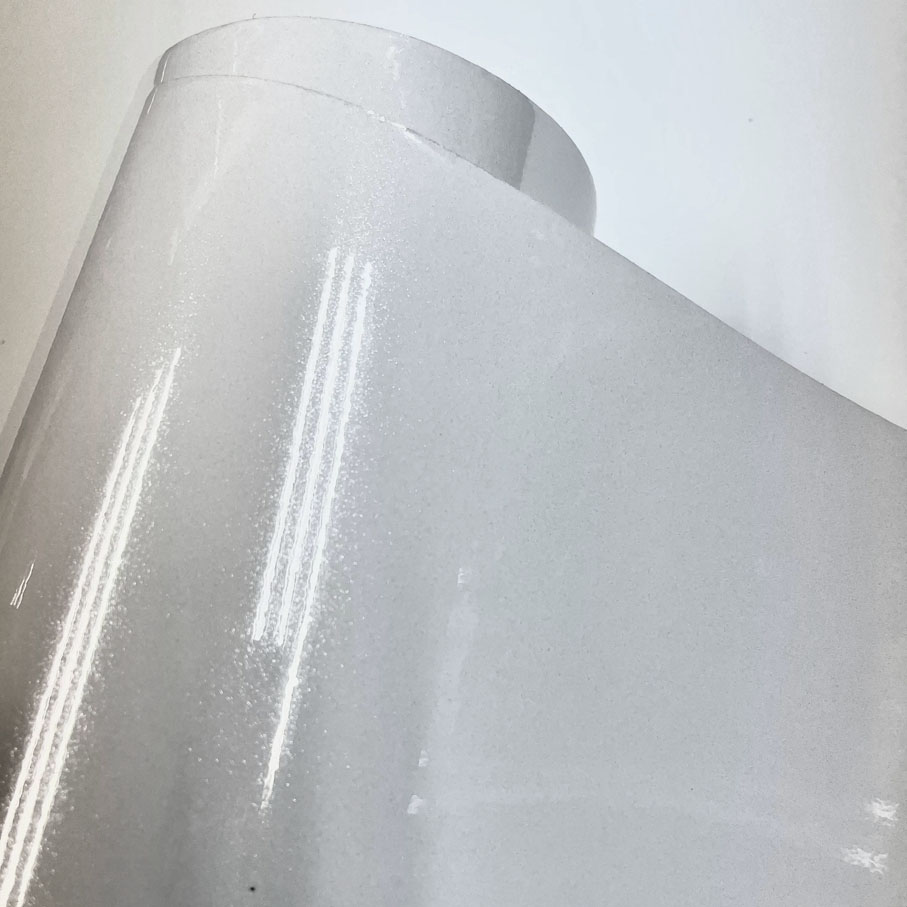 Glitter Vinyl Roll - Folia winylowa z błyszczącym białym brokatem