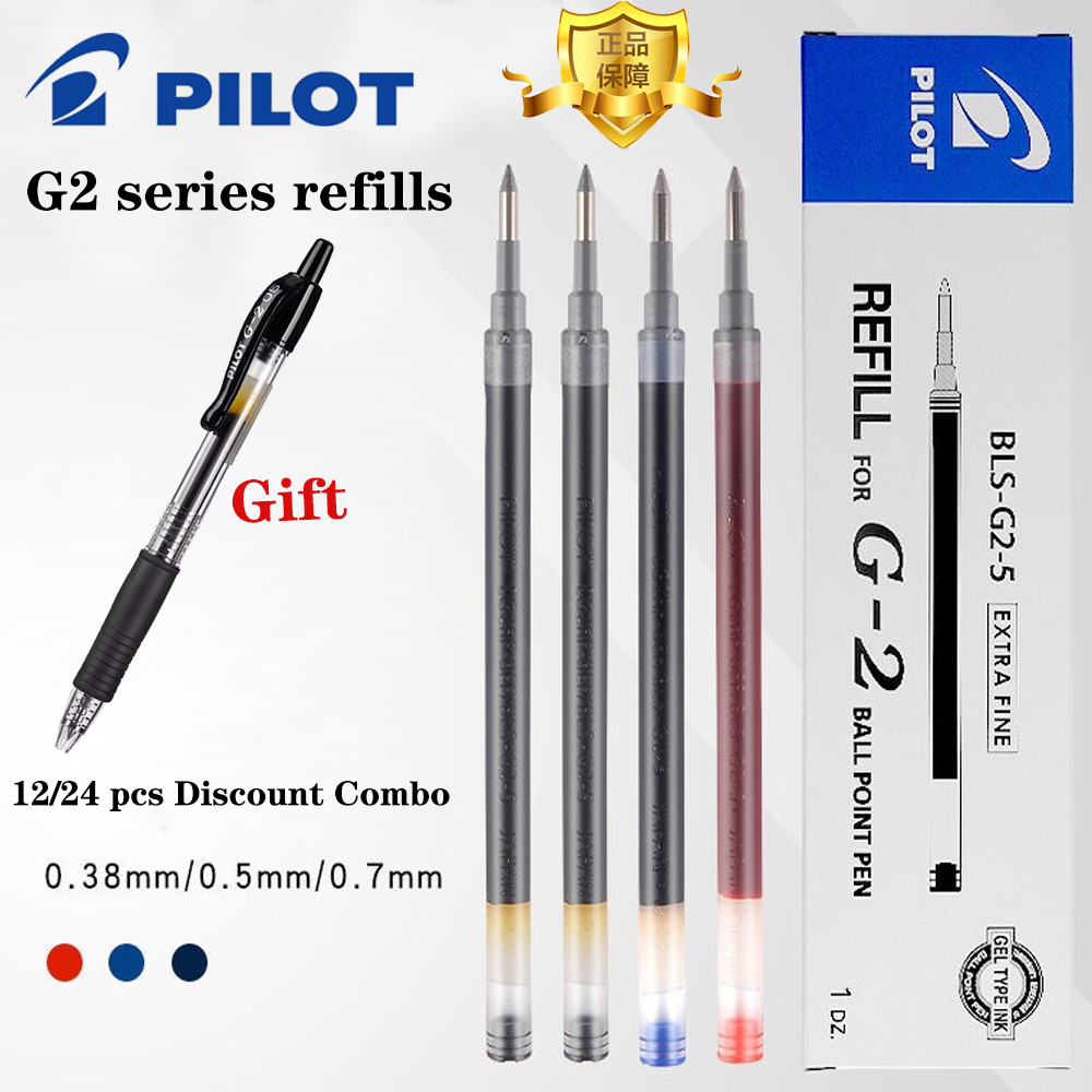 Pilot Pen G2 - 12 szt. Japońskiej oryginalnej pilotażowej wkłady