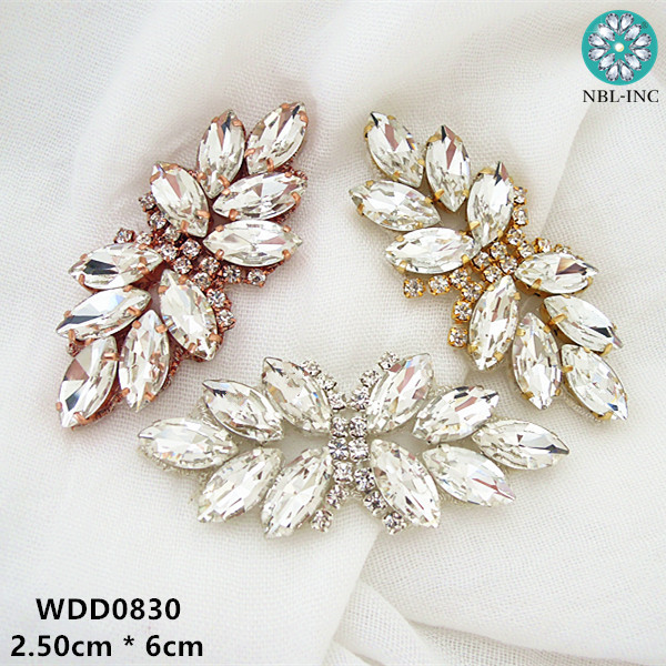 Sew On Rhinestone - (1PC) srebrny złoty rhinestone pas ślubny