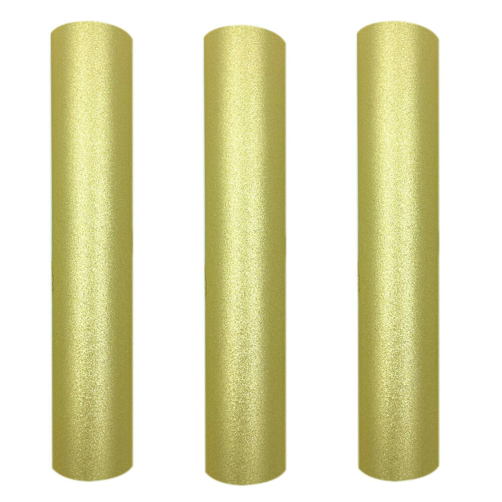 Glitter Vinyl Roll - Błyszczący złoty samoprzylepny winyl do rękodzieła,