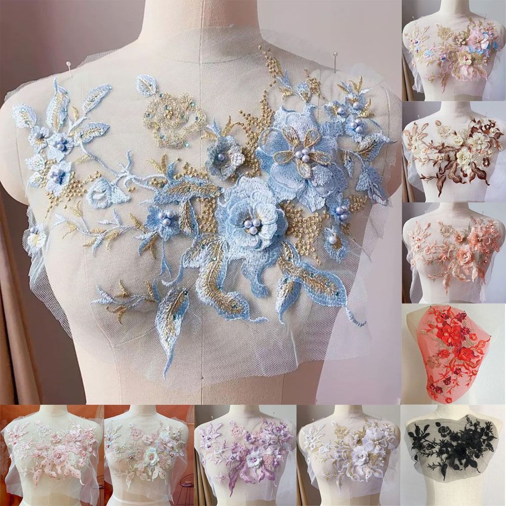 3D kwiaty koronka z koralikami – Applique Patch Flower recenzja i cena