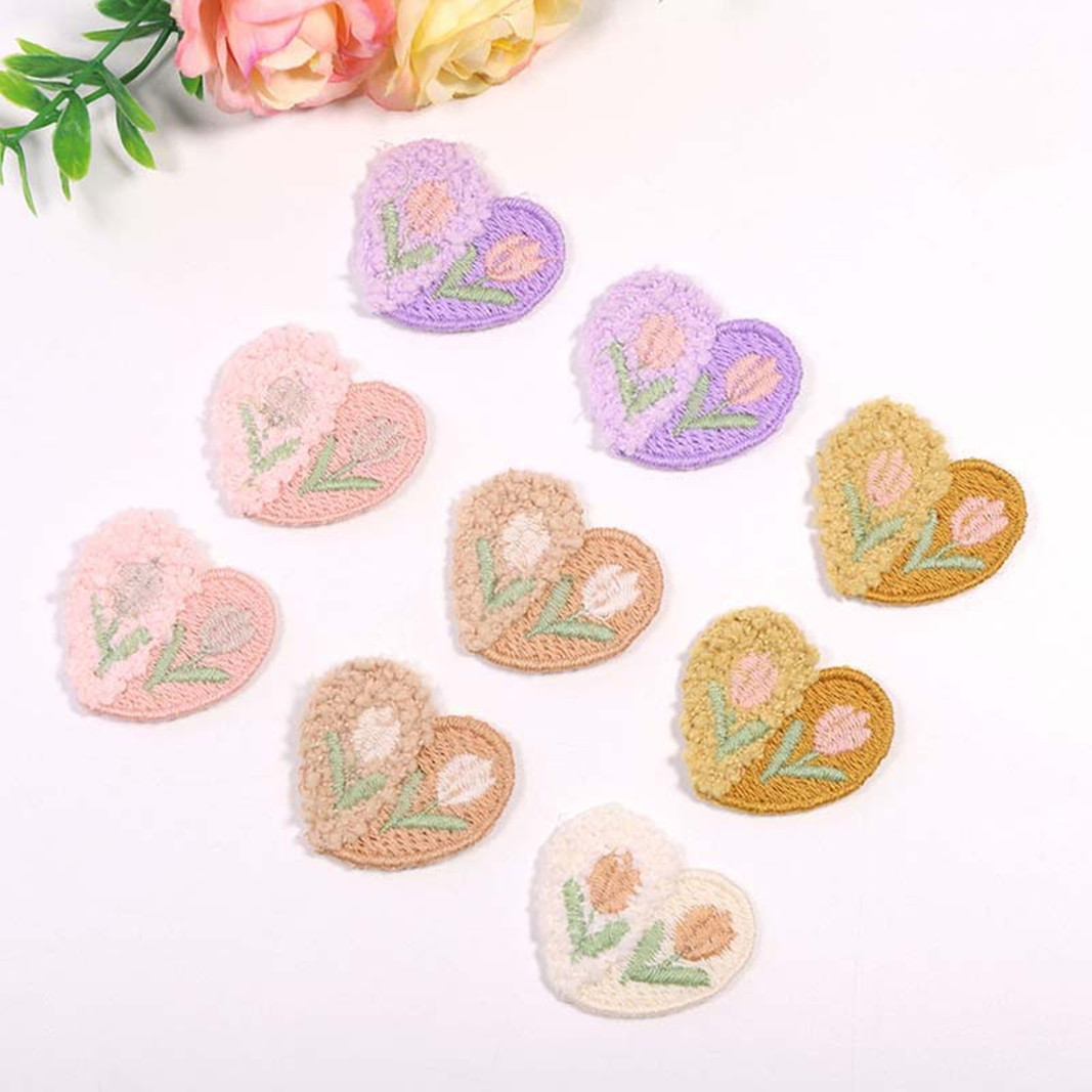 10PCS Wełniana pluszowa aplika – Applique Patch Flower recenzja i cena