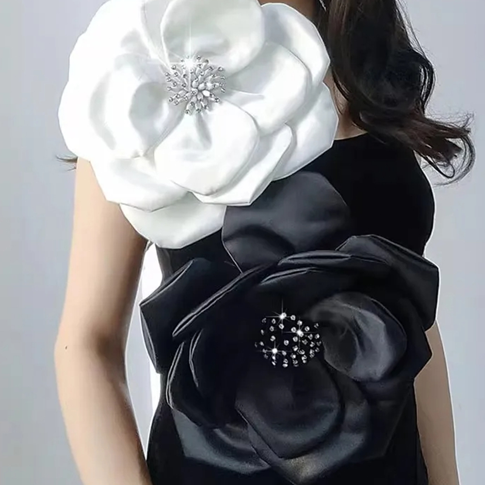 Nowa 29cm 3D duże kwiatowe kor – Applique Patch Flower recenzja i cena