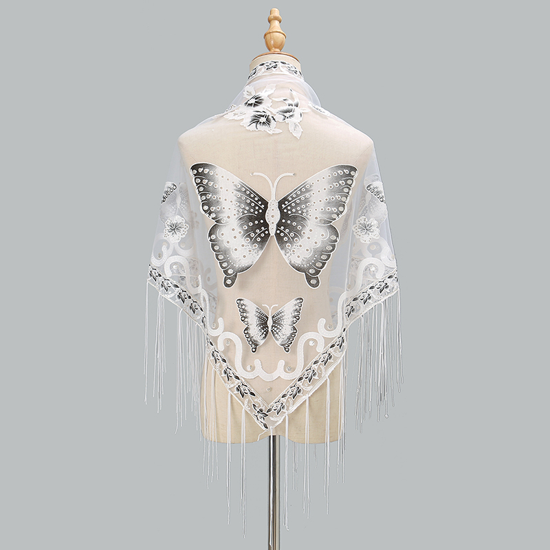 Moda trójkątny szalik motyl ha – Tassel Fringe Trim recenzja i cena