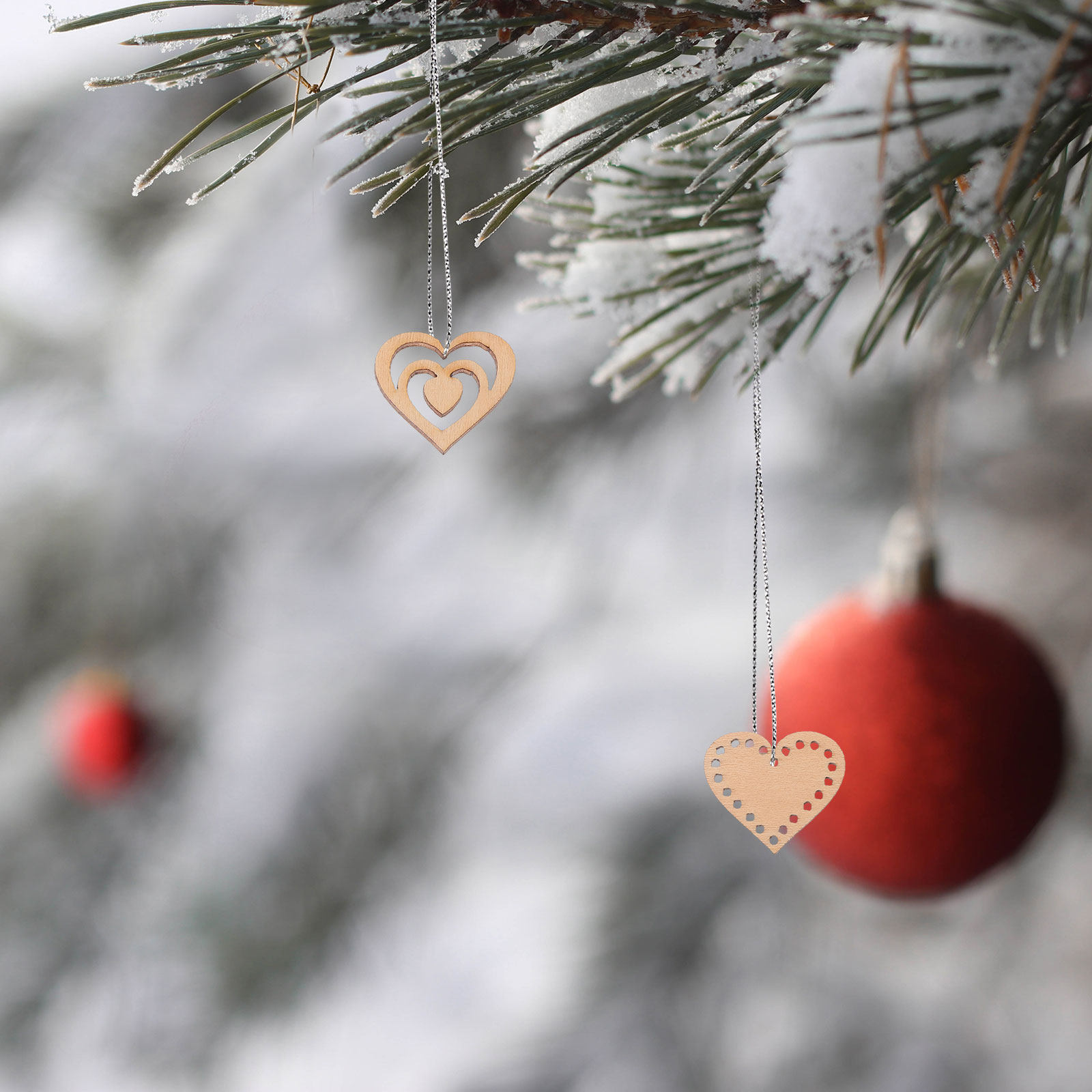 1 Zestaw Drewnianych Serduszek – Christmas Craft Embellishment recenzja i cena