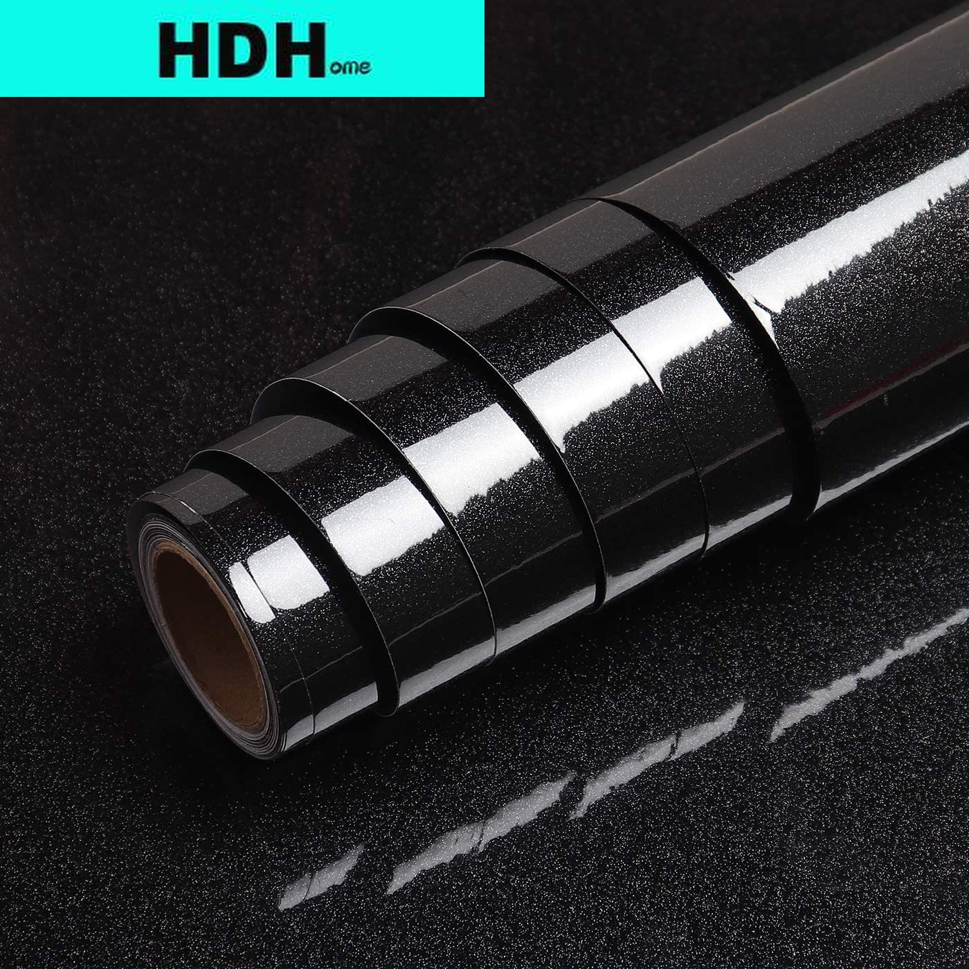 Brokat czarny papier przylepny – Glitter Vinyl Roll recenzja i cena
