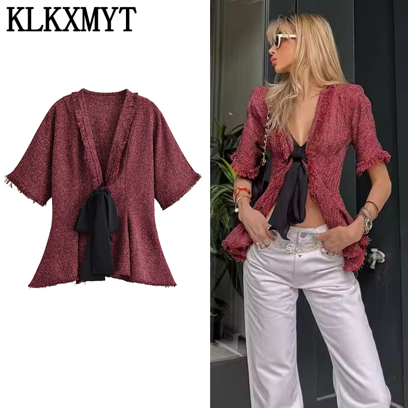 Elegancka damska bluzka z koro – Tassel Fringe Trim recenzja i cena