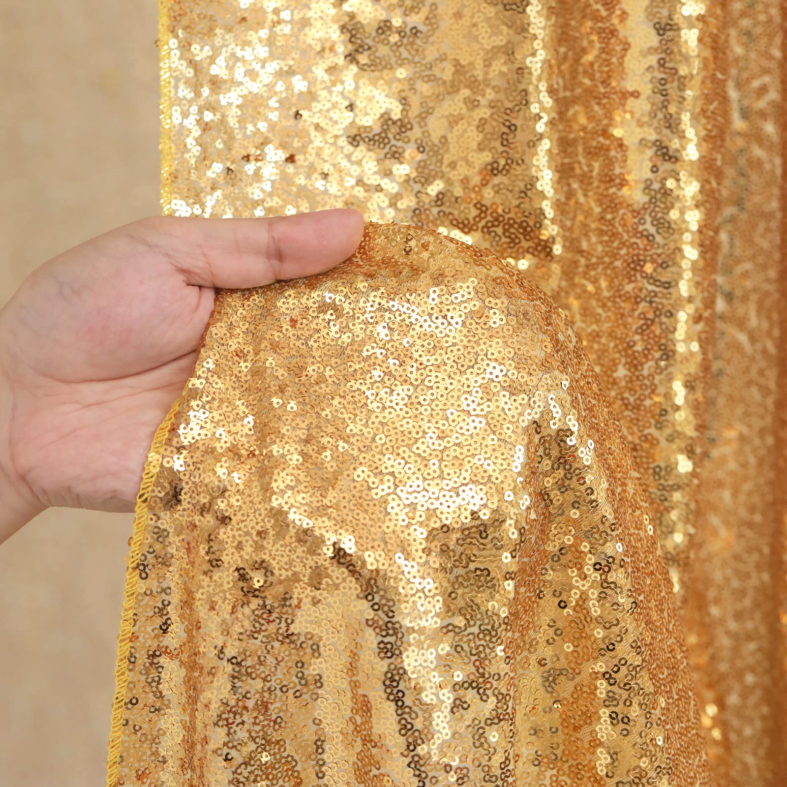 2PCS Gold Sequin Party Backdro – Sequin Fabric Panel recenzja i cena