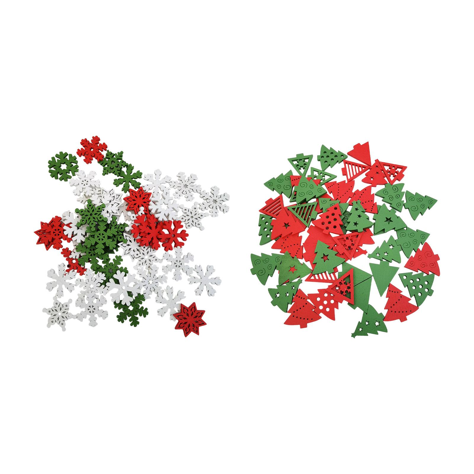 50 sztuk drewnianych ozdób świ – Christmas Craft Embellishment recenzja i cena
