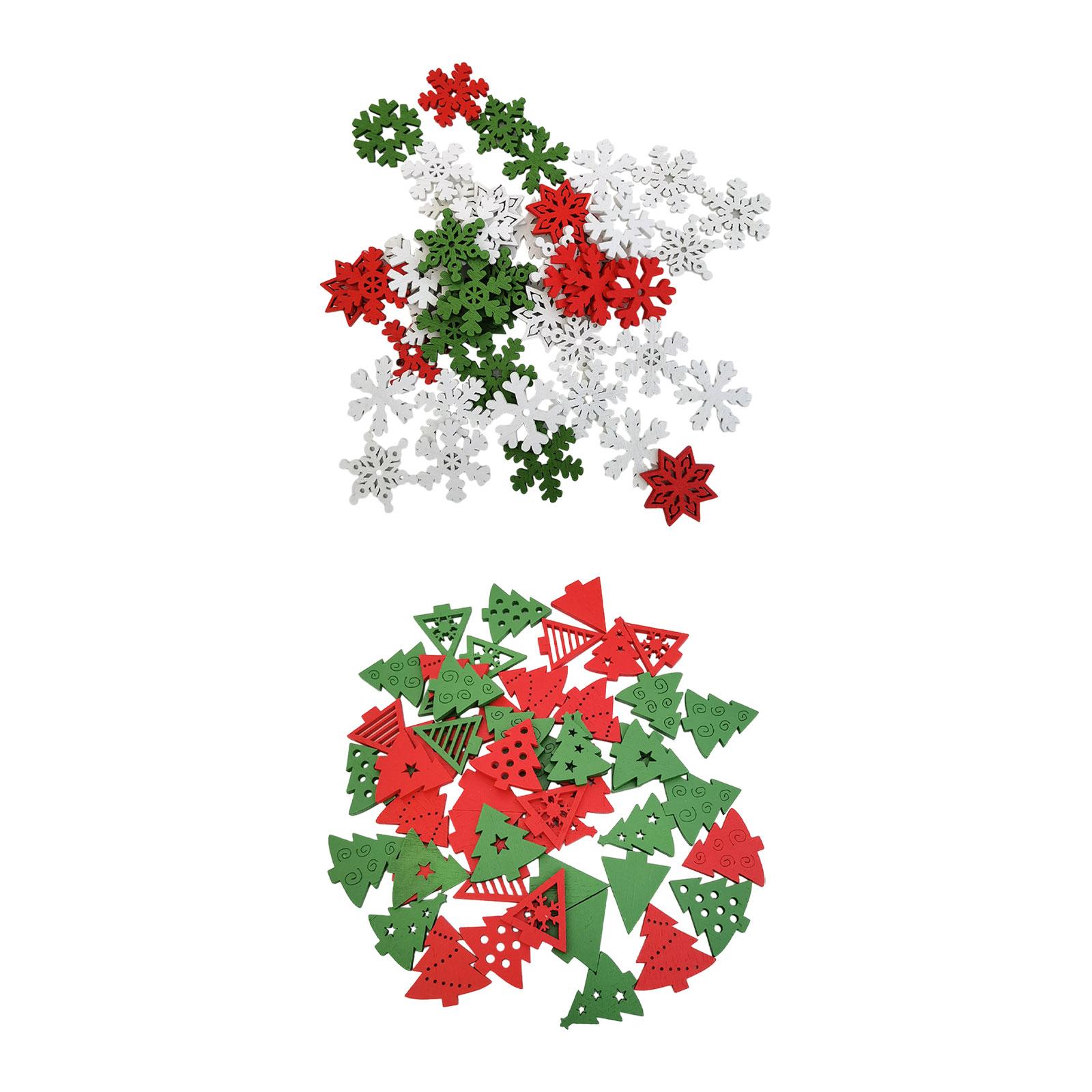 50 sztuk drewnianych ozdób świ – Christmas Craft Embellishment recenzja i cena