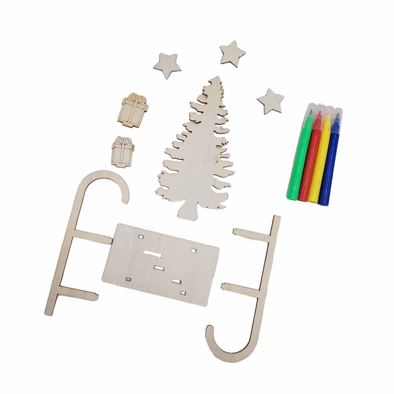 3x Drewniane ozdoby świąteczne – Christmas Craft Embellishment recenzja i cena